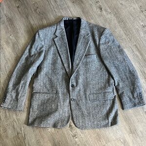Robert Stock came hair blend herringbone Men's Blazer 44R
